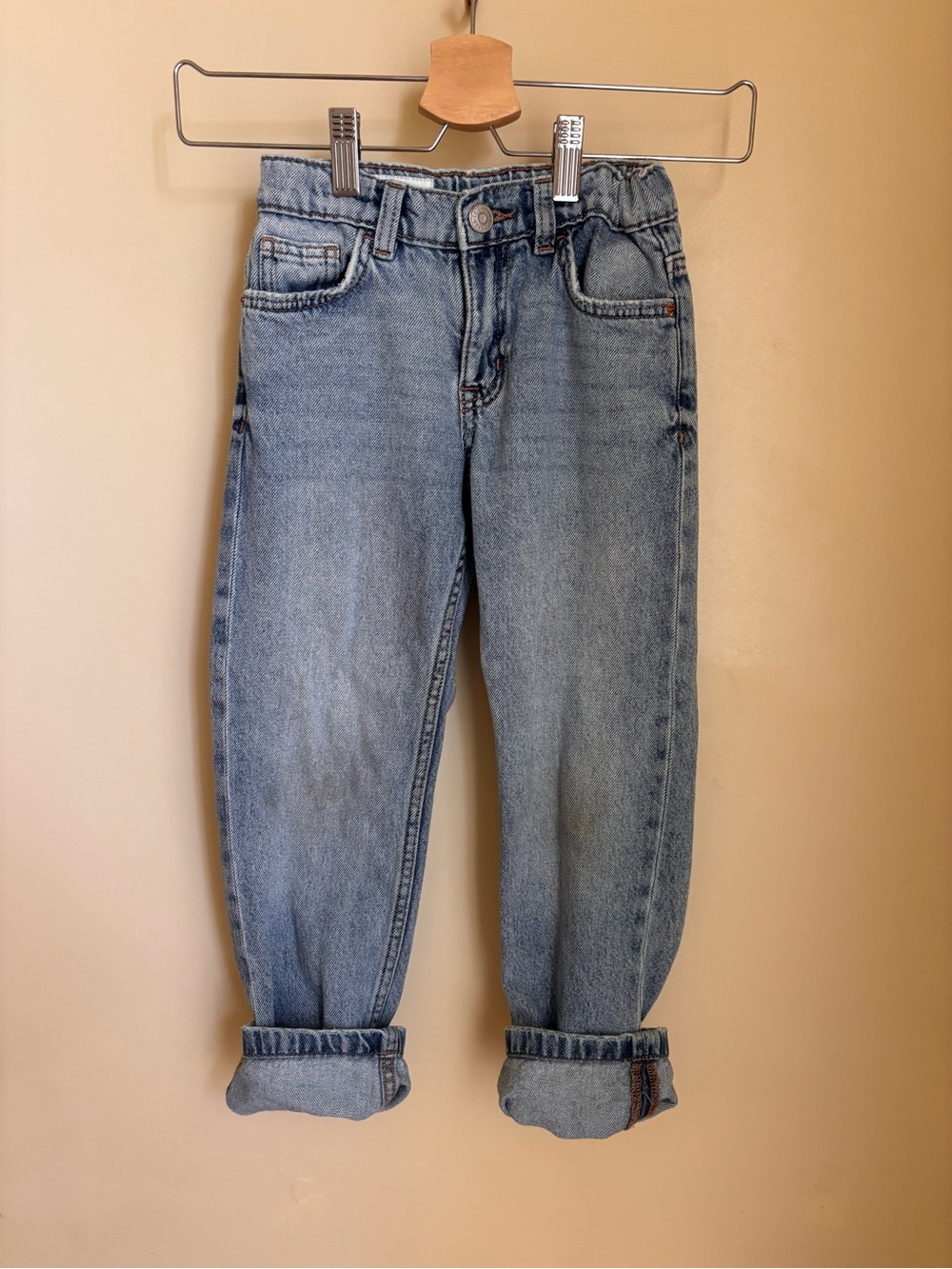 Zara Kids Light Denim Jeans Size 7-8 worn in vintage style light wash classic